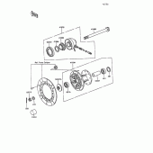 Схема вузла: Ступиця переднього колеса для Kawasaki KL250 KLR250