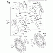 Схема вузла: Переднє гальмо для Kawasaki ZR1200 ZRX1200