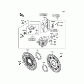 Схема узла: Передний тормоз для Kawasaki ER650 ER-6N ABS