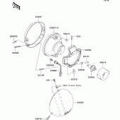 Схема вузла: Headlight(s) для Kawasaki VN1500 VN1500 Classic FI