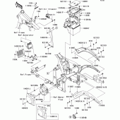 Схема вузла: Кріплення двигуна для Kawasaki VN900 Vulcan 900 Custom
