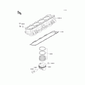 Схема узла: Цилиндр & Поршень для Kawasaki ZR750 Z750 ABS