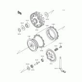 Схема узла: Сцепление для Kawasaki ZX600 Ninja ZX-6