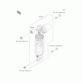 Схема вузла: Задній амортизатор для Kawasaki ZX636 Ninja ZX-6R