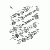 Схема вузла: Трансмісія для Kawasaki ZX1000 Z1000SX ABS