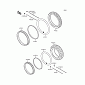 Схема узла: Колеса (Шины) для Kawasaki KLE250 Anhelo