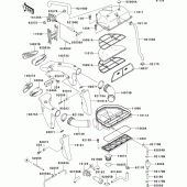 Схема вузла: Air cleaner(1/2) для Kawasaki ZX600 Ninja ZX-6R