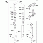 Схема вузла: Вилка передньої осі для Kawasaki ZR750 ZR-7
