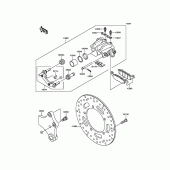Схема вузла: Заднє гальмо для Kawasaki VN900 Vulcan 900 Custom