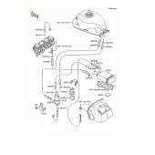 Схема вузла: Fuel evaporative system для Kawasaki ZX600 GPX600R