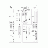 Схема вузла: Вилка передньої осі для Kawasaki EX250 Ninja 250