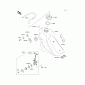 Схема узла: Топливный бак для Kawasaki KLX300R