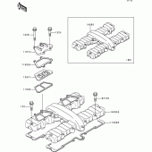 Схема вузла: Клапанна кришка для Kawasaki ZR550 Zephyr