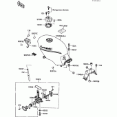 Схема узла: Топливный бак(1/2) для Kawasaki EX500 GPZ500