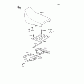 Схема вузла: Сидіння для Kawasaki KL650 KLR650