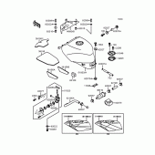 Схема вузла: Паливний бак (ZX400-M1-M3) для Kawasaki ZX400 ZXR400R