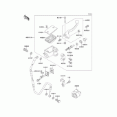Схема вузла: Front master cylinder(kx500-e6/e7/e8) для Kawasaki KX500