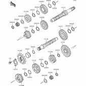 Схема вузла: Трансмісія для Kawasaki BJ250 Estrella RS