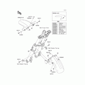 Схема вузла: Переднє крило для Kawasaki EX650 Ninja 650 ABS