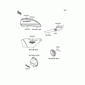 Схема вузла: Наклейки (blue; ZR750-D5) для Kawasaki ZR750 Zephyr