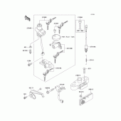 Схема вузла: Замок запалювання для Kawasaki EJ650 W650
