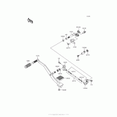 Схема вузла: Перемикач передач для Kawasaki VN900 Vulcan 900 Classic LT