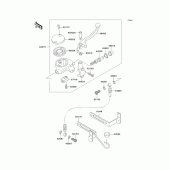 Схема вузла: Передній гальмівний циліндр для Kawasaki VN800 Vulcan 800 Classic