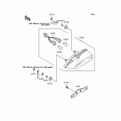Схема вузла: Задній ліхтар (Стоп-сигнал) для Kawasaki ZR400 ZRX