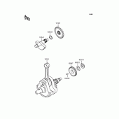 Схема вузла: Колінчастий вал для Kawasaki KL250 KL250 Super Sherpa