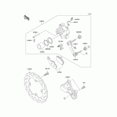 Схема узла: Задний тормоз для Kawasaki ZX600 Ninja ZX-6R