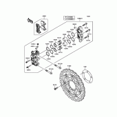 Схема вузла: Переднє гальмо для Kawasaki ZX600 Ninja ZX-6R