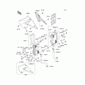 Схема узла: Радиатор для Kawasaki KX250/ KX252 KX250