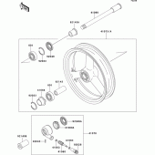Схема узла: Ступица переднего колеса для Kawasaki ZX750 ZXR750