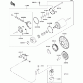 Схема вузла: Starter motor для Kawasaki EJ800 W800