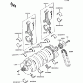 Схема вузла: Колінчастий вал для Kawasaki ZG1000 1000GTR