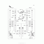 Схема узла: Вилка передней оси для Kawasaki ZX1000 Ninja 1000 ABS
