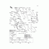Схема вузла: Cowling lowers(1/3)(e10/e11) для Kawasaki ZX600 Ninja ZX-6