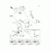 Схема вузла: Паливний бак для Kawasaki EJ650 W650
