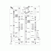 Схема вузла: Передня вилка(1/2) для Kawasaki KX450 KX450F