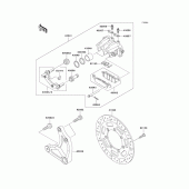 Схема вузла: Заднє гальмо для Kawasaki VN1500 Vulcan 1500 Nomad Fi