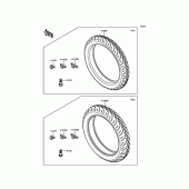 Схема вузла: Шини для Kawasaki BR250 Z250SL ABS