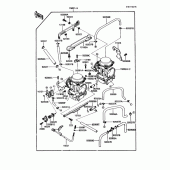 Схема узла: Карбюратор(1/2) для Kawasaki EX250 Ninja 250