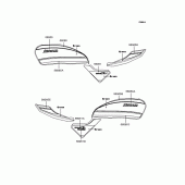 Схема вузла: Наклейки ( Green; ZR400-G6) для Kawasaki ZR400 Zephyr X