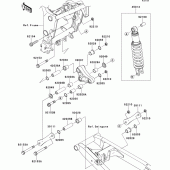 Схема узла: Подвеска/задний амортизатор для Kawasaki EX250 Ninja 250R
