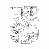 Схема вузла: Паливний бак для Kawasaki ZX900 GPZ900R