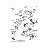 Схема узла: Нижний обтекатель для Kawasaki ER300 Z300 ABS