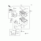 Схема узла: Воздушный фильтр для Kawasaki KLE250 Anhelo