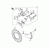 Схема узла: Задний тормоз для Kawasaki KL650 KLR650