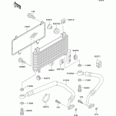 Схема узла: Масляный охладитель для Kawasaki ZX600 ZZ-R600