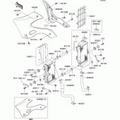 Схема вузла: Радіатор для Kawasaki KX250/KX252 KX250